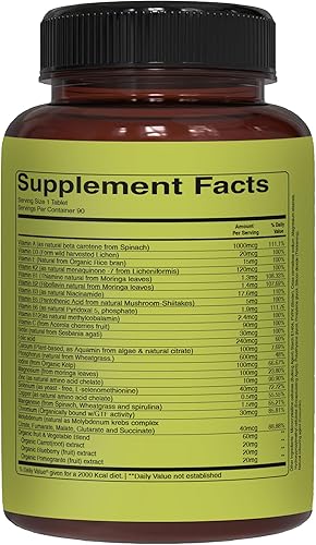 Miniatura 6 de Pure Nutrition - Multivitaminas integrales para hombres  90 pestañas  One-A-Day  100% RDA  24 vitaminas y minerales naturales  Multivitamínico