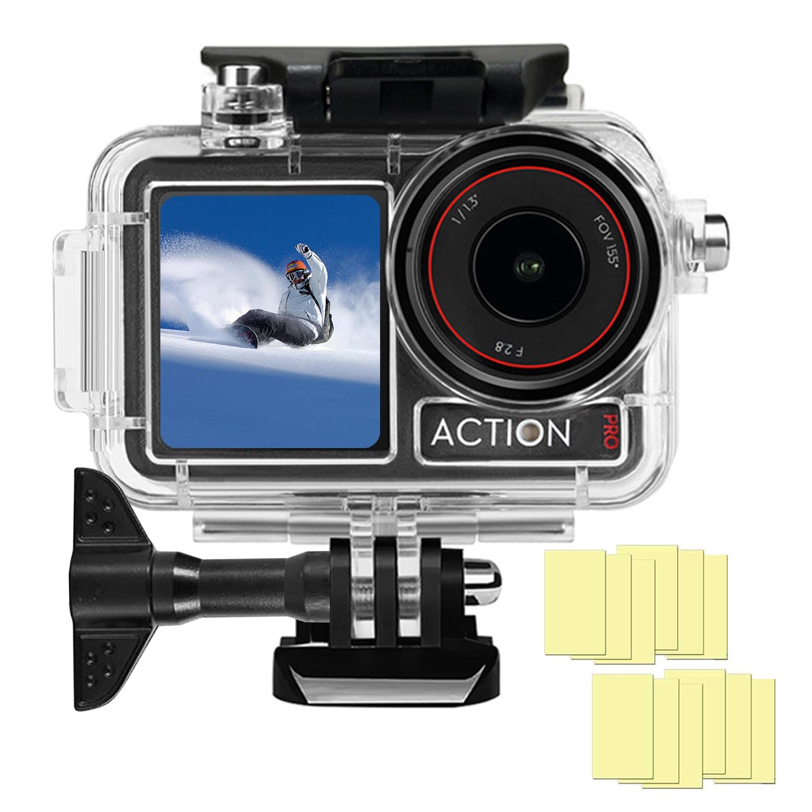 Underwater Waterproof Case Compatible with DJI Osmo Action 5 Pro/Action 4/Action 3, 164FT/50M Dive Diving Housing Cover Shell with Anti-Fog Inserts Accessories