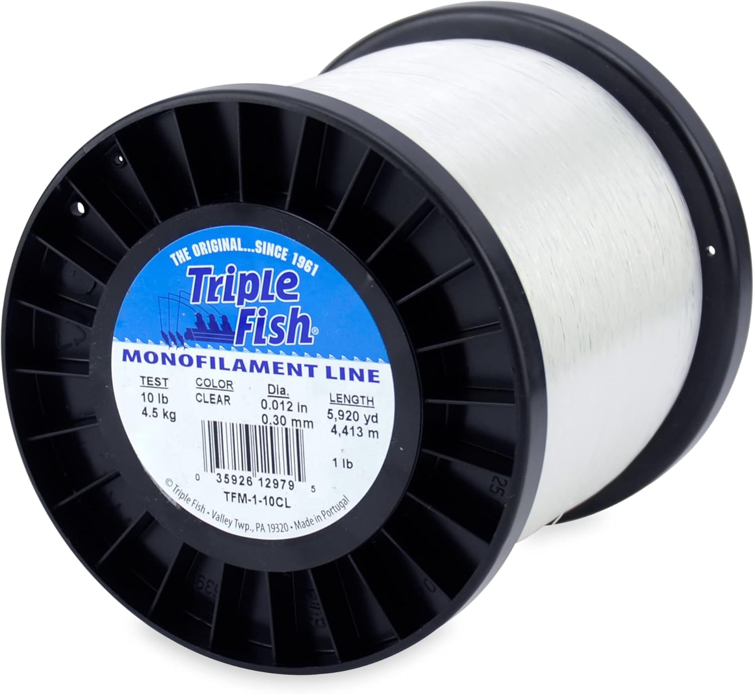 Triple Fish Monofilament Fishing Line - Strong Clear Pink Camo Color for Trolling, Bottom Fishing, Casting Main Line Catfish, Bass