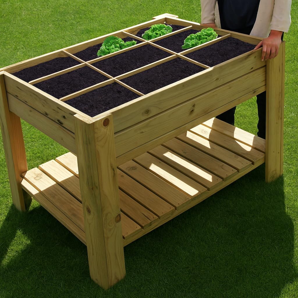 Mesa Cultivo Prof. 20cm Bandeja y separadores 120x80x80 cm - VidaHuerto