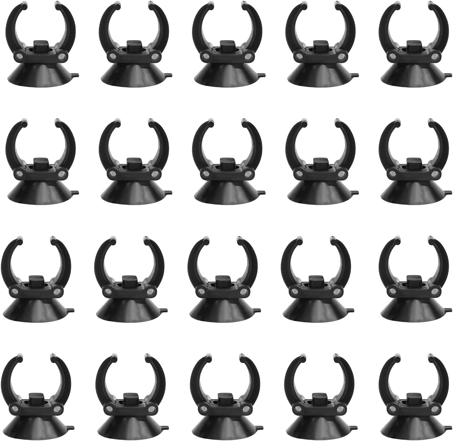 Ytesky 20Pcs Aquarium Heater Suction Cups Suckers with Clip 25 x 40 mm