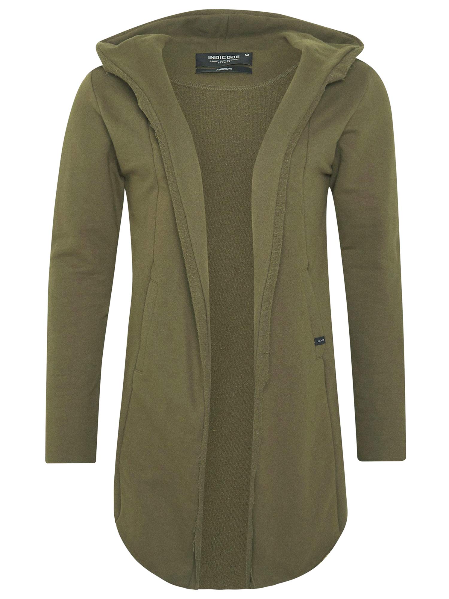 Indicode Herren Brekstad Oversize Sweatjacke aus Baumwolle mit Kapuze