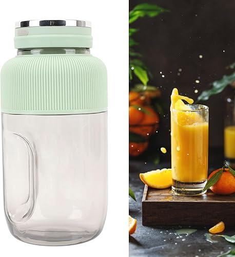 Miniatura 5 de Licuadora portátil, licuadora de mano pequeña de 40.6 fl oz para batidos y batidos, mini licuadora fresca exprimidora con motor más fuerte de 18000