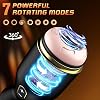 Masturbador masculino ligero Flesh, juguetes sexuales para hombres, vibrador de entrenamiento de pene con 7 modos rotatorios, máquina sexual masculina, masturbadores de bolsillo, juguete de sexo oral para placer masculino 7