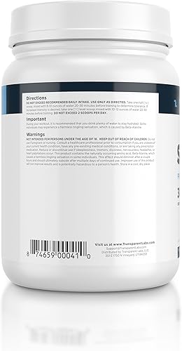 Miniatura 4 de Transparent Labs Pre-entrenamiento sin estimulación  Polvo de preentrenamiento sin cafeína y estimulación para hombres y mujeres con polvo de