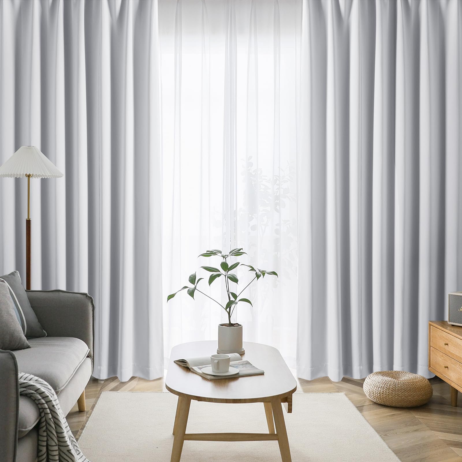 Amazon｜AIFY カーテン 4枚セット 1級 遮光 小窓 ドレープカーテン UV