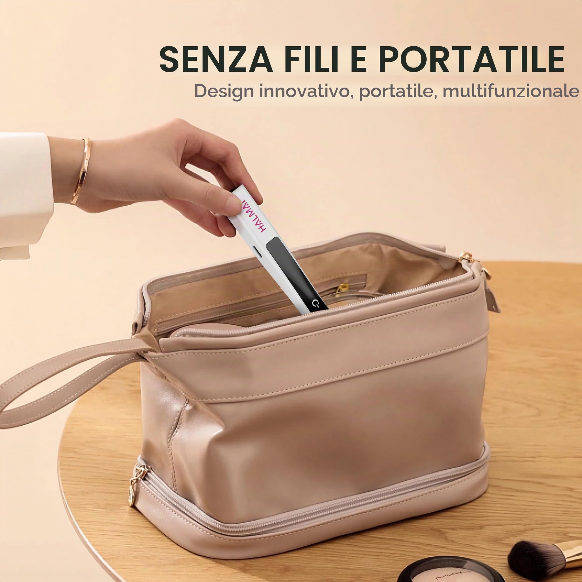 Halmai Lampada UV portatile per smalto gel, mini luce rossa portatile con LED, asciuga unghie USB ricaricabile senza fili, strumento per manicure a casa con cura delle unghie, stampaggio delle unghie