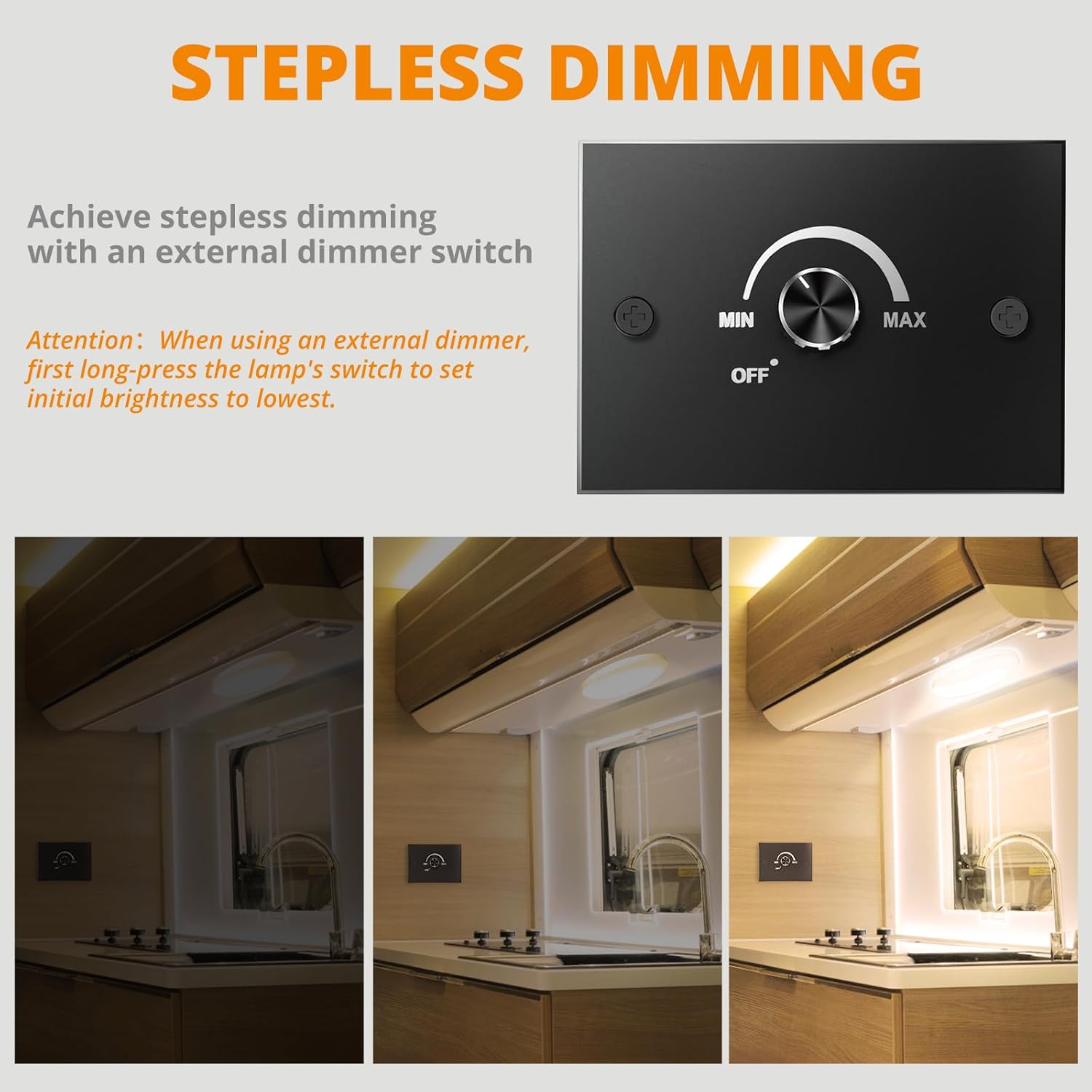 GZV RV Interior Light, 4.5 Inch RV Led Ceiling Puck Lights 12V, RV Boat Interior Light, Dimmable Light for Camper Travel Trailer Motorhome, 6Pack(4000K with Nature Light)