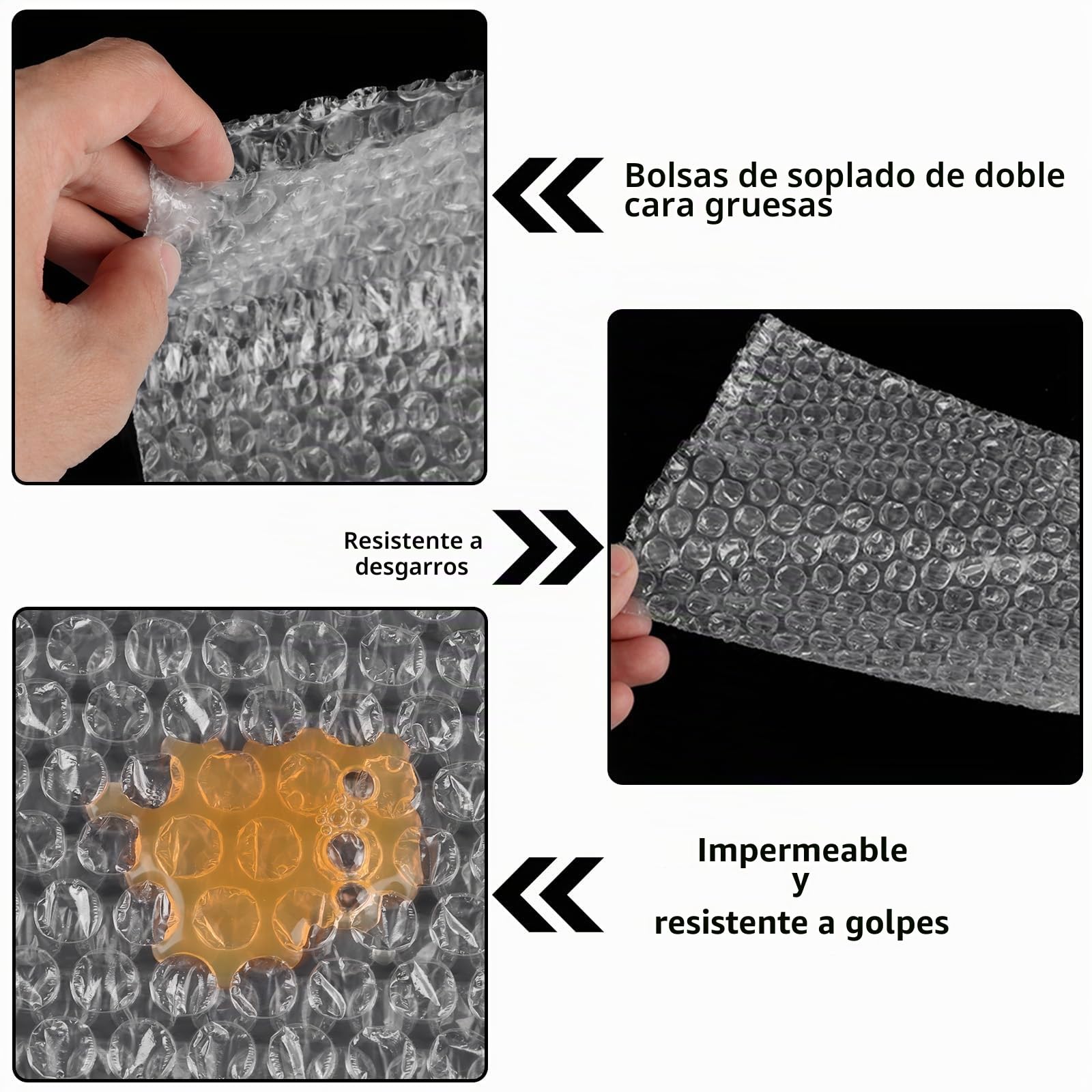 CYEER Bolsas de Burbujas 10 x 20 cm - Material de Embalaje para Envío, Acolchado Resistente a los Golpes