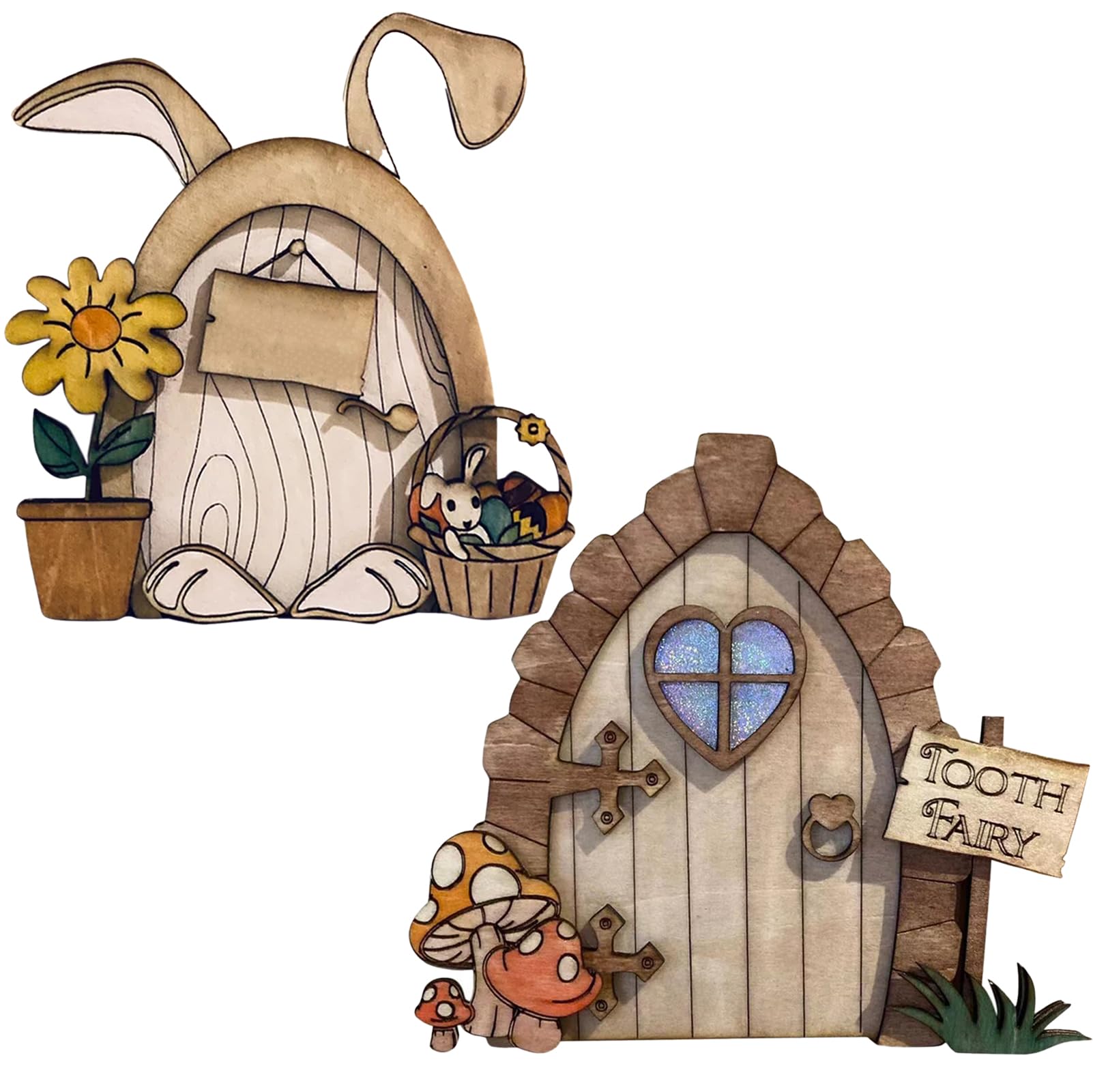 Porta Delle Fate Per Alberi - Con Finestre Luminose | Decorazione Giardino Magica - Foto 11