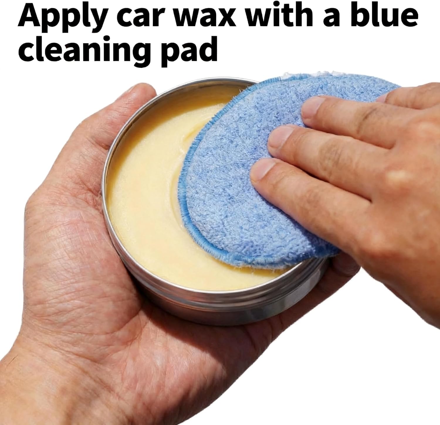 10PCS Microfiber Wax Applicator Pads, 5” Ultra-Soft Foam Pads with Finger Pocket, Machine Washable Car Detailing Pad