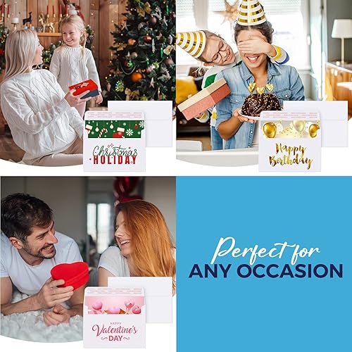 Miniatura 6 de ACSTEP Paquete de 200 sobres de 5 x 7, sobres blancos A7 autosellados para bodas, invitaciones, fotos, postales, tarjetas de felicitación, correo de