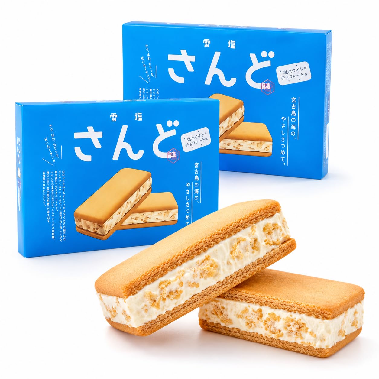 Amazon.co.jp: 【沖縄土産】雪塩さんど 6個入り×2箱 宮古島 雪塩 塩