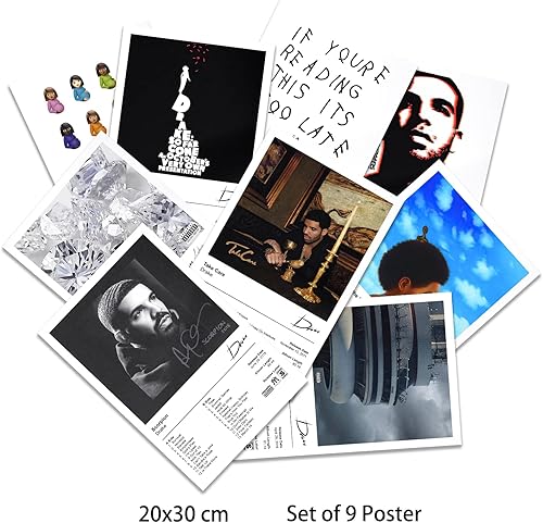 Miniatura 2 de Drake - Póster de álbum de música Take Care Scorpin Views So Far Gone Thank Me Later (sin marco, 8 x 12 pulgadas, 9 unidades)