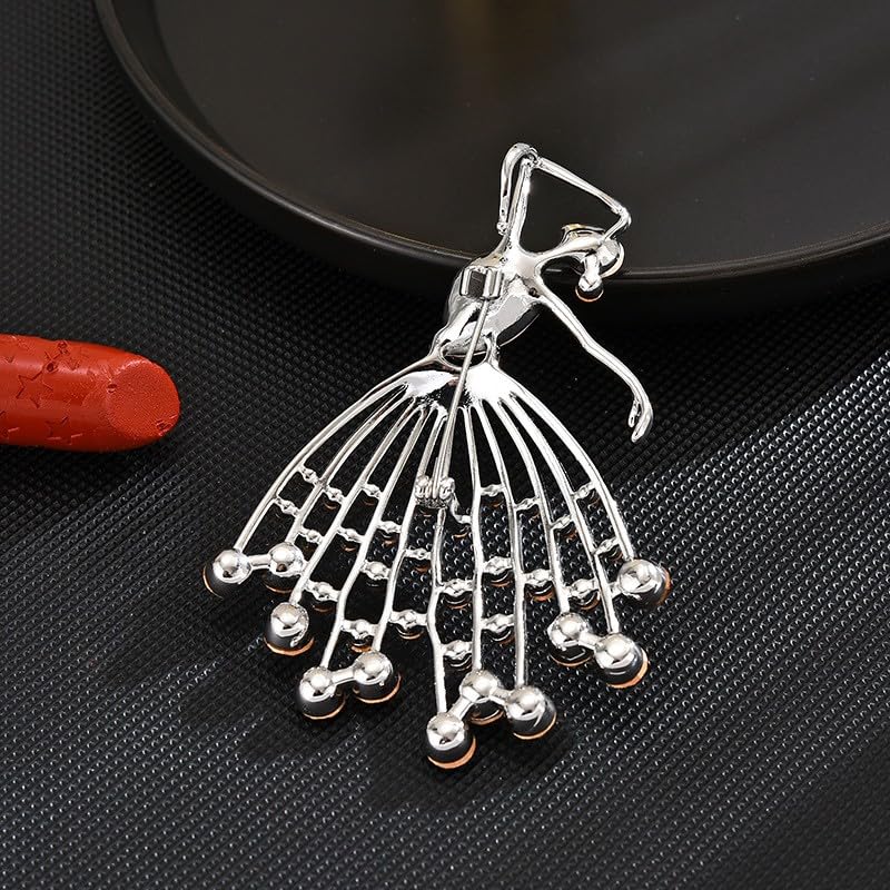 Image of Fashion Brooch for Women Pearl Rhinestones Brooch Pin Elegant Lapel Pin Jewelry Mother's Day Gift for Wife Mom Lover