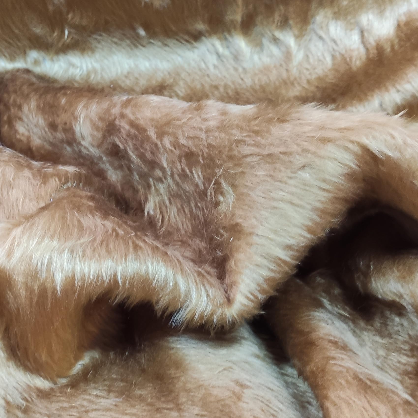 Premium Quality Faux Fur Fabric - Antelope Brown - Short Plush Faux Fur - P800 / YF80 (5 Metres 150cm x 500cm)