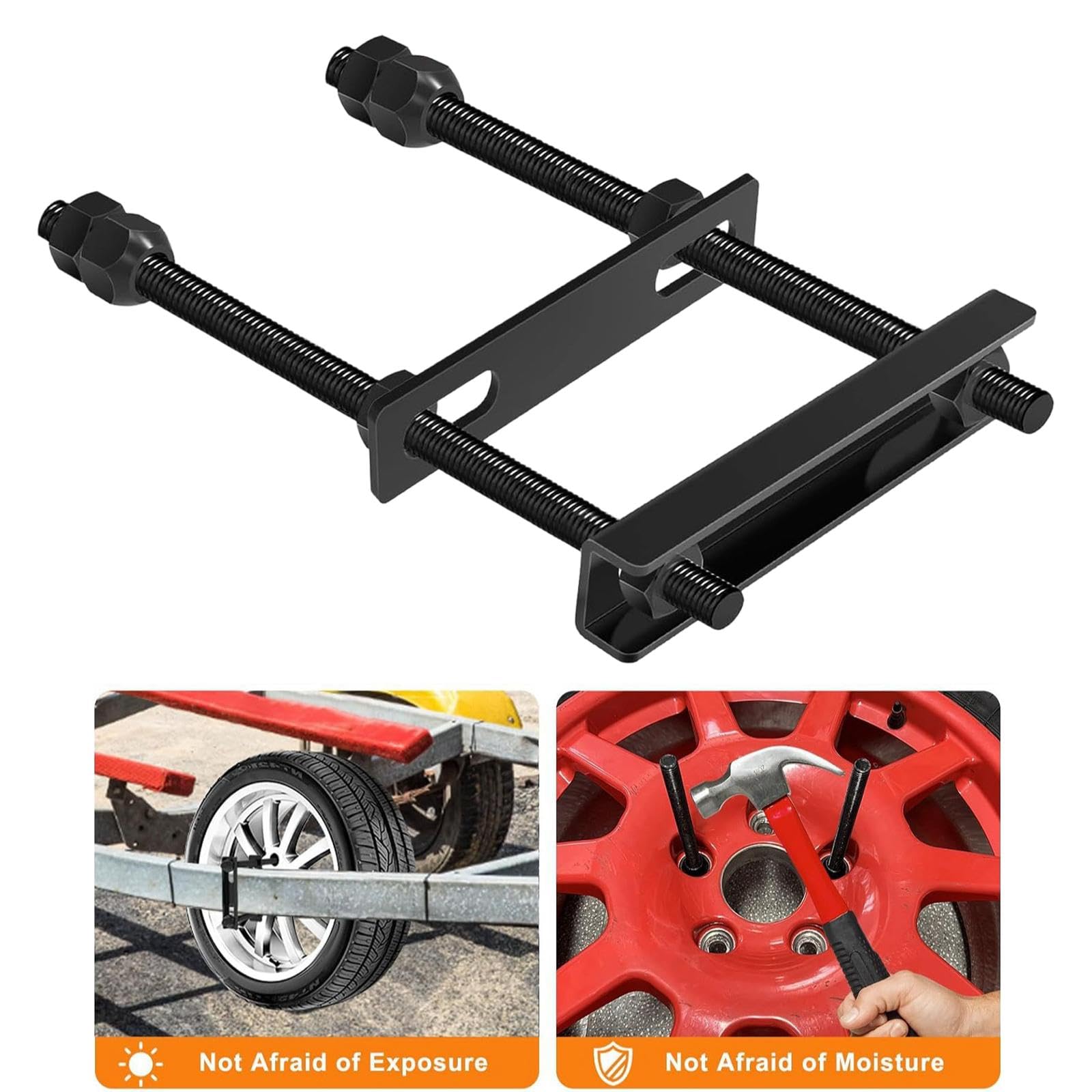 Support de Roue de Secours pour Remorque, Fixation Universelle en Métal, Robuste, Pratique et Utile, Fixation de Roue de Secours pour Remorque et Bateau