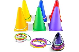 26 Piece Colorful Plastic Cones Ring Toss