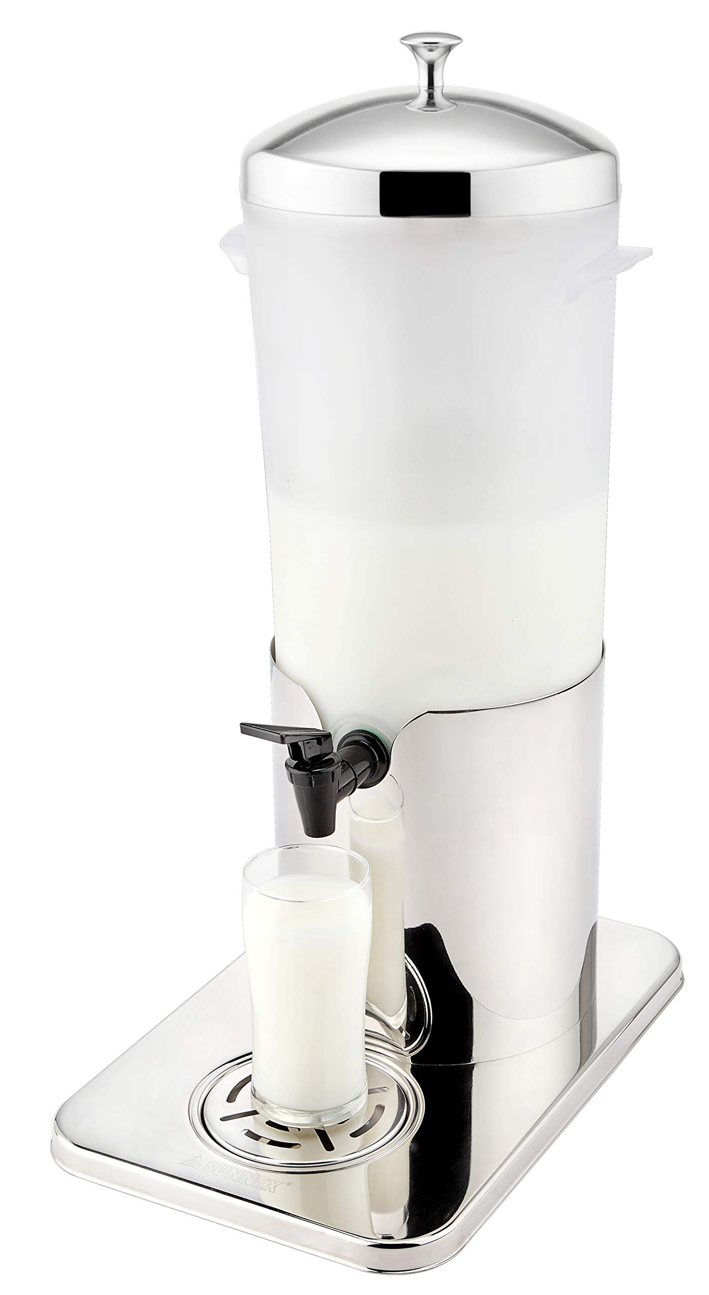 Sunnex Marbella Range Milk/Juice Dispenser With Matt Finish Body X23589T, 5.0 Litre, 33 x 22 x 49.2 cm, Silver