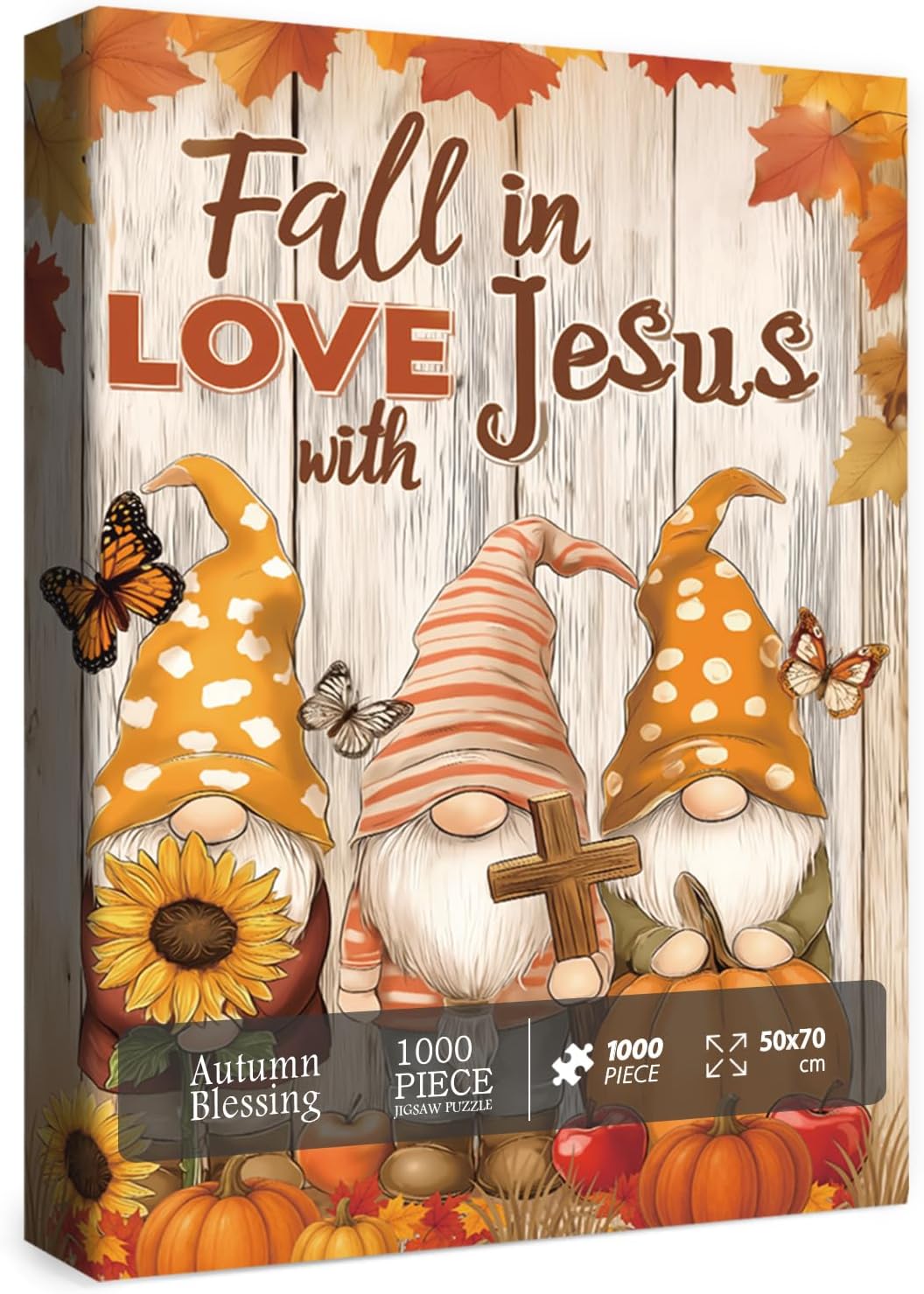 Flower Squirrel Puzzle for Adults 1000 Pieces, Cute Animal Jigsaw Puzzle, Round Colorful Fall Autumn Plant Floral Puzzle