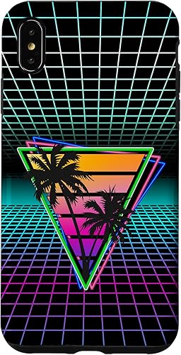 Miniatura 10 de iPhone 11 80s Inspirado Triángulo Láser Retro Synthwave Sunset Case