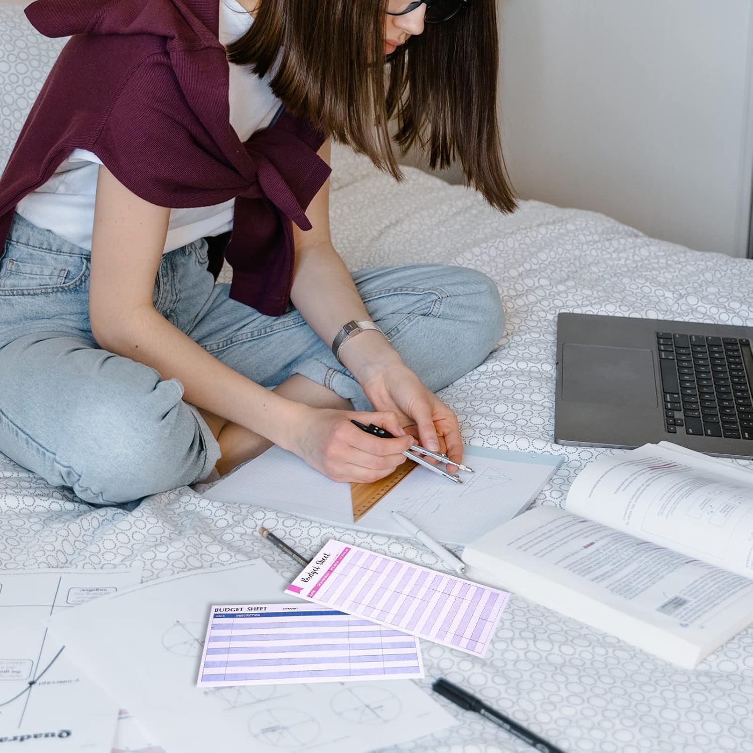 Tofficu 24 Sheets Expense Budget Sheets Money Trackers Cash Expenditure Manager for Budgeting Budget Envelopes Cash Envelope Wallet Budget Planner : Office Products