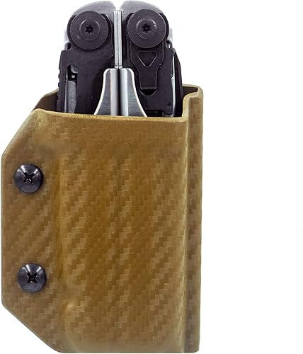 Clip & Carry Kydex - Funda multiherramienta para cuero contra sobretensiones, fabricada en Estados Unidos (multiherramienta no incluida) EDC Multi