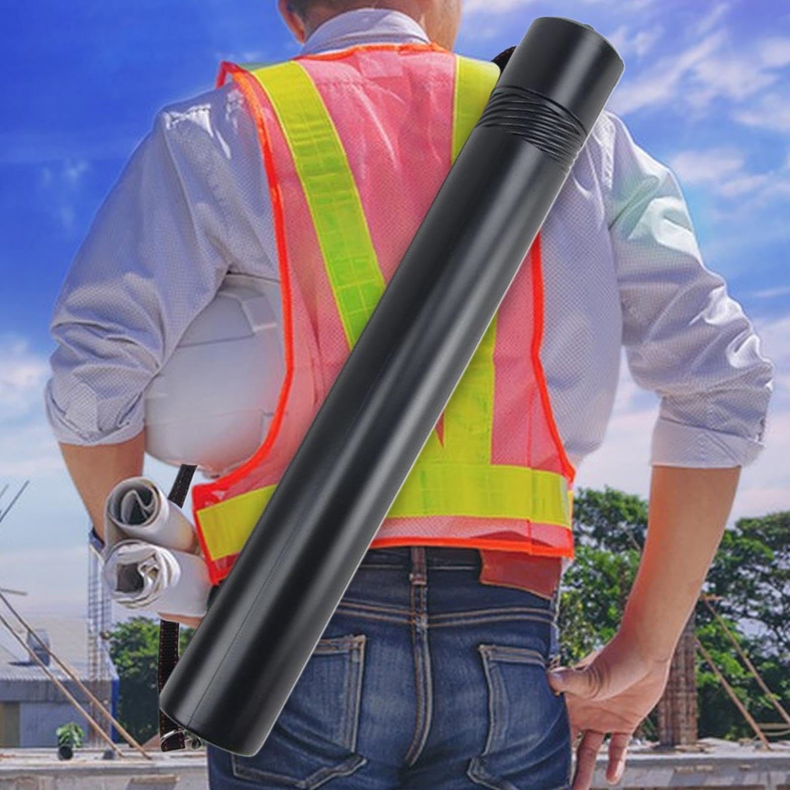 Tubos extensibles para pósteres, impermeable, a prueba de luz, para dibujos, tubo de almacenamiento multiusos para mapas, documentos, escuela, oficina