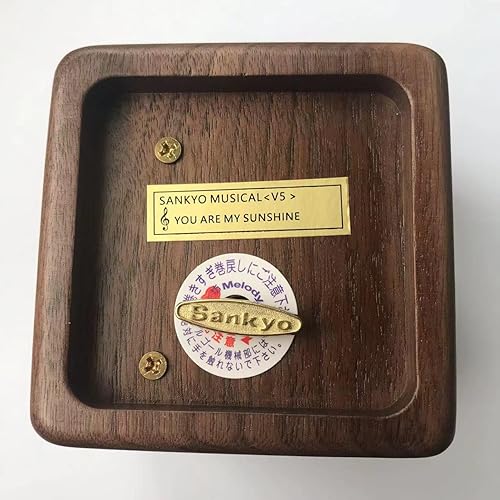 Miniatura 6 de Caja de música bailarina bailarina de madera de nogal con movimiento musical Sankyo You are my sunshine