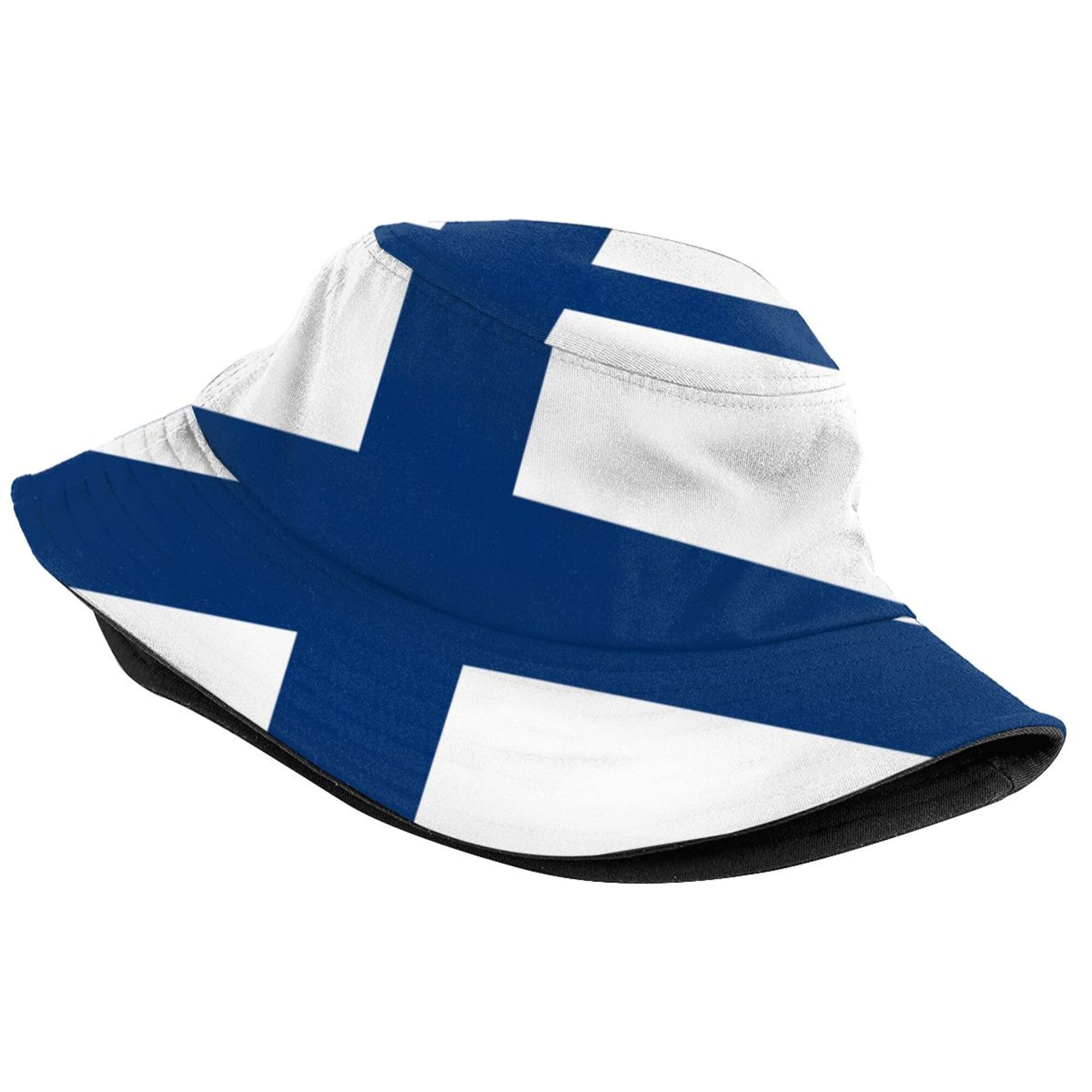 Stylish Finland Flag Bucket Hat - Lightweight Packable Sun Hat for Men Women Perfect for Outdoor Activities and Fashion