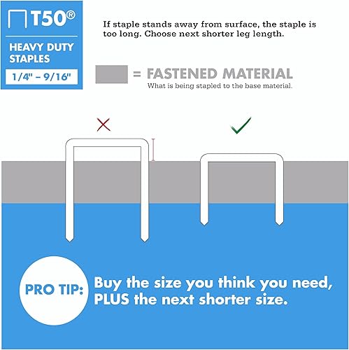 Miniatura 5 de Arrow T55BL - Pistola de grapas de acero para tapicería, madera, manualidades, bricolaje y reparaciones, grapadora manual utiliza grapas de 1/4