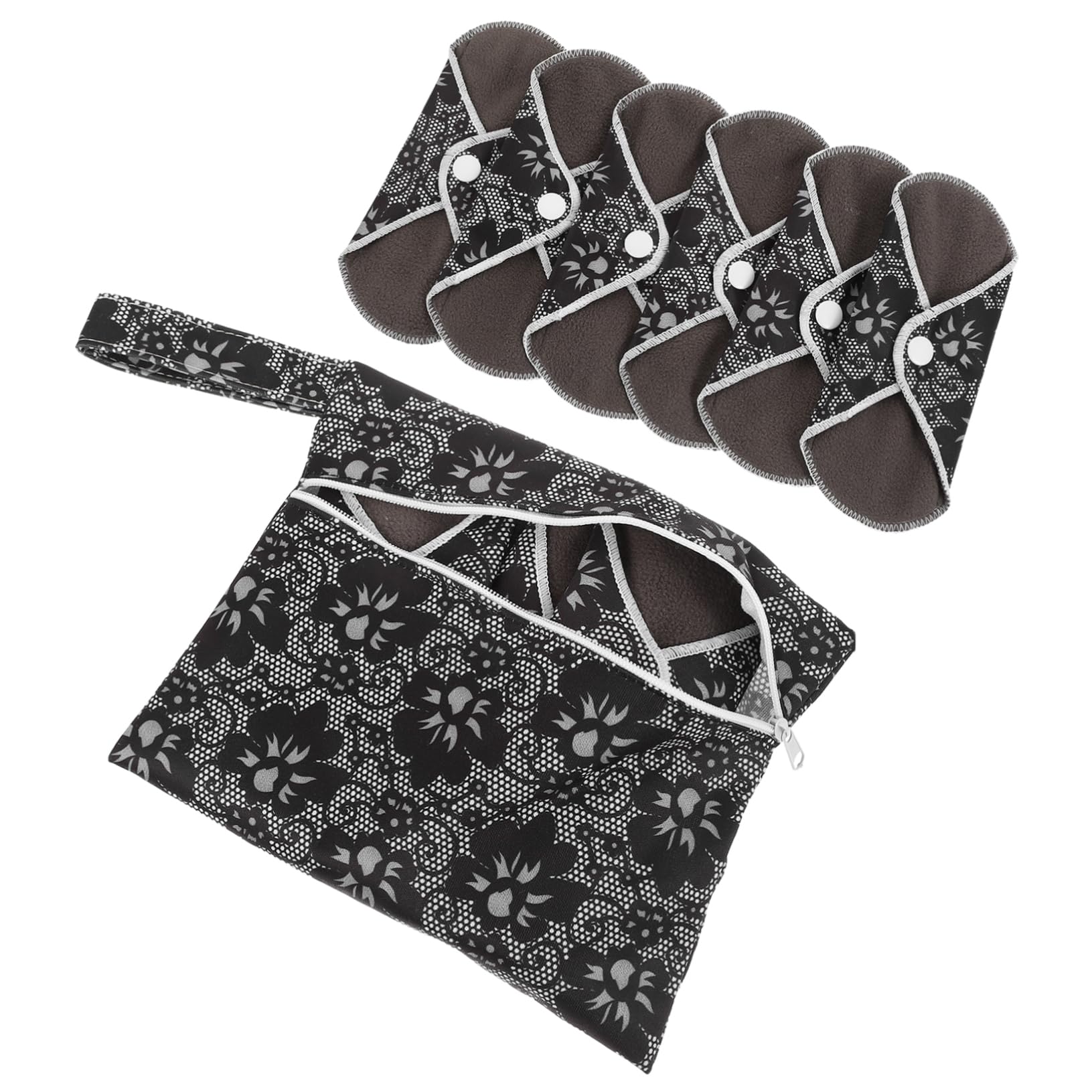 Beavorty 5 Juegos De Toallas Sanitarias Reutilizables Para Mujer Compresas Menstruales Y De Lactancia 6 Unidades X 5
