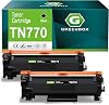 GREENBOX TN770 Black Toner Cartridge High Yield Replcement for Brother TN-770 TN770 Toner Cartridge for MFC-L2750DWXL MFC-L2750DW HL-L2370DW HL-L2370DWXL Printer, 2-Pack, 4,500 Pages