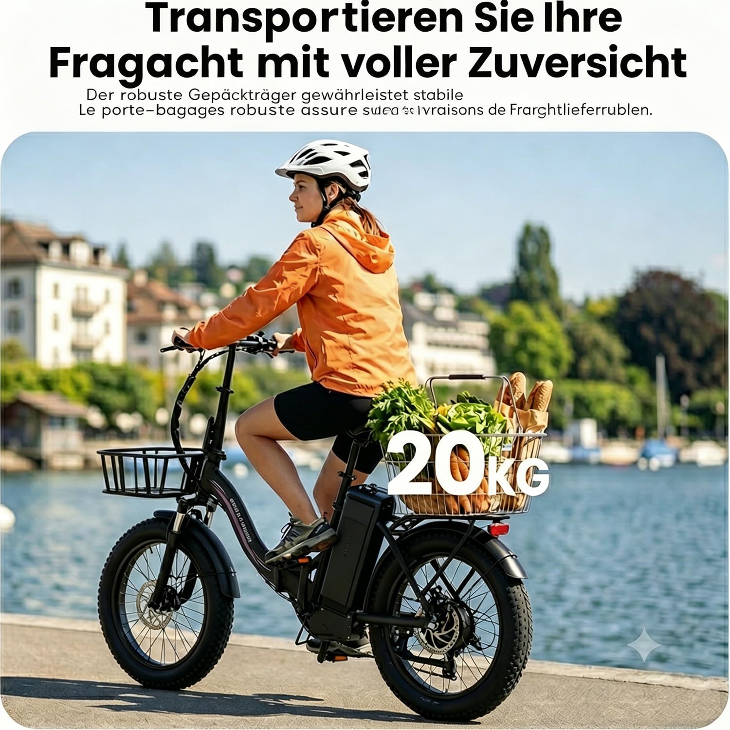Bici Elettrica Per Adulti, 36V 13AH Batteria Rimovibile 250w Motore Con 20 “*3.0” Fat Tire Pieghevole Bicicletta Elettrica, Velocità 25KM/H Gamma Fino a 80KM Città Pendolare Ebike