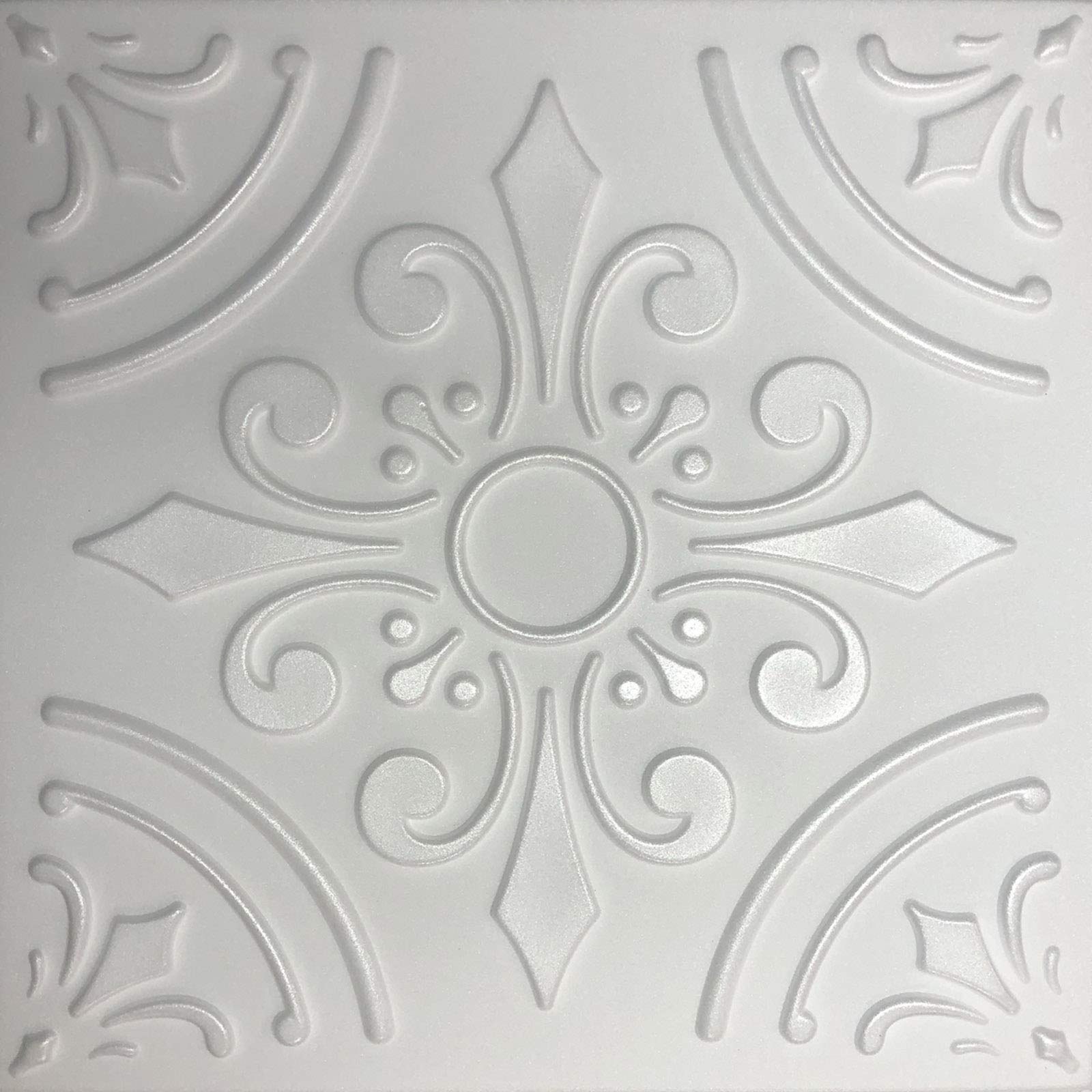 Buy Decorative Foam Ceiling Tile Harmony Design 3D White Styrofoam