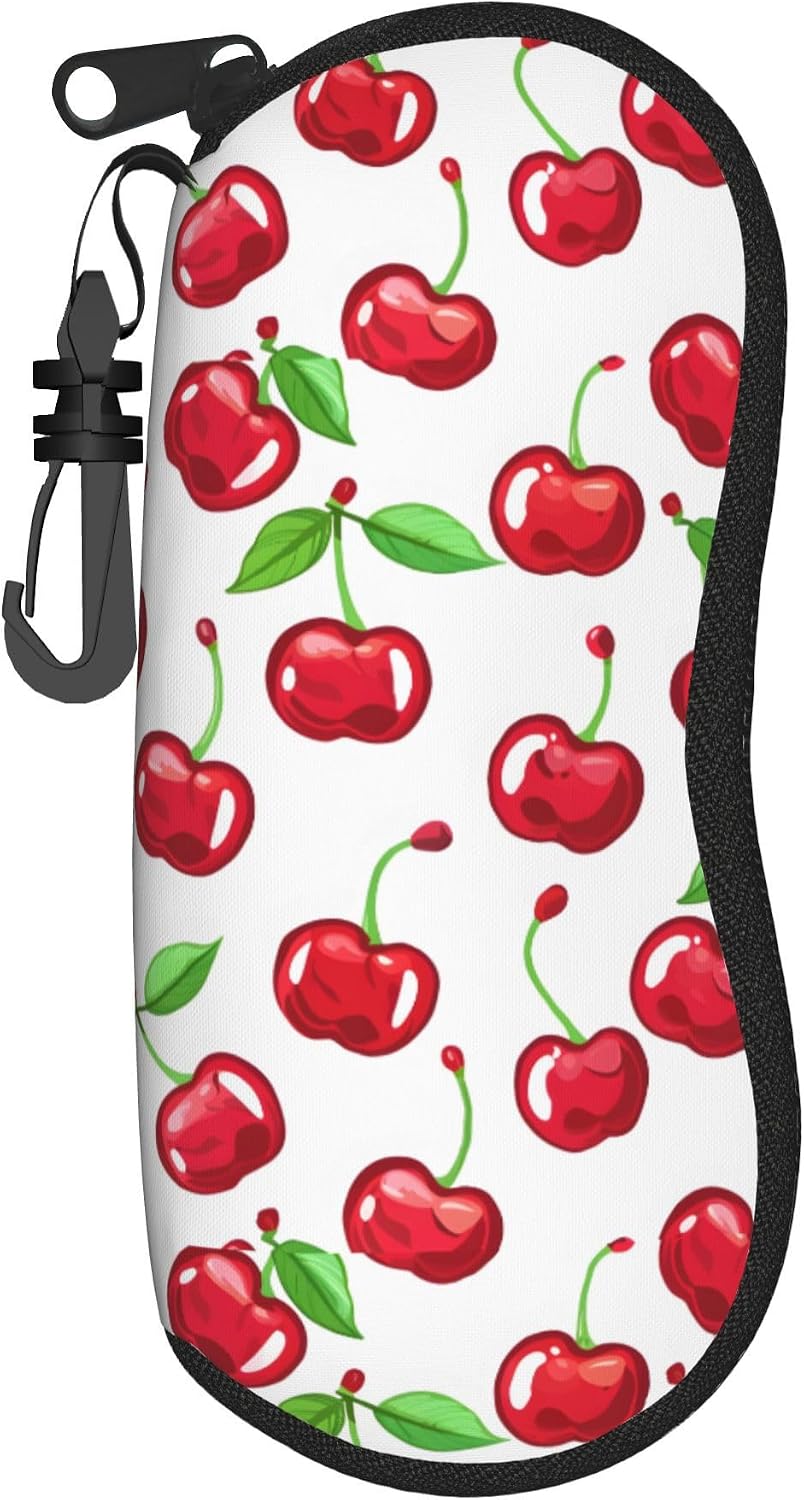 Soft Glasses Case With Clip Sunglasses Soft Cases Holder Neoprene Zipper Ultra Light Eyeglass Case Portable