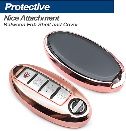 Miniatura 3 de Compatible con Nissan Armada Murano Rogue Maxima Cube Altima Pathfinder Infiniti Qx60 Qx30 285E3-9NB5A TPU Funda para llavero de TPU Carcasa para