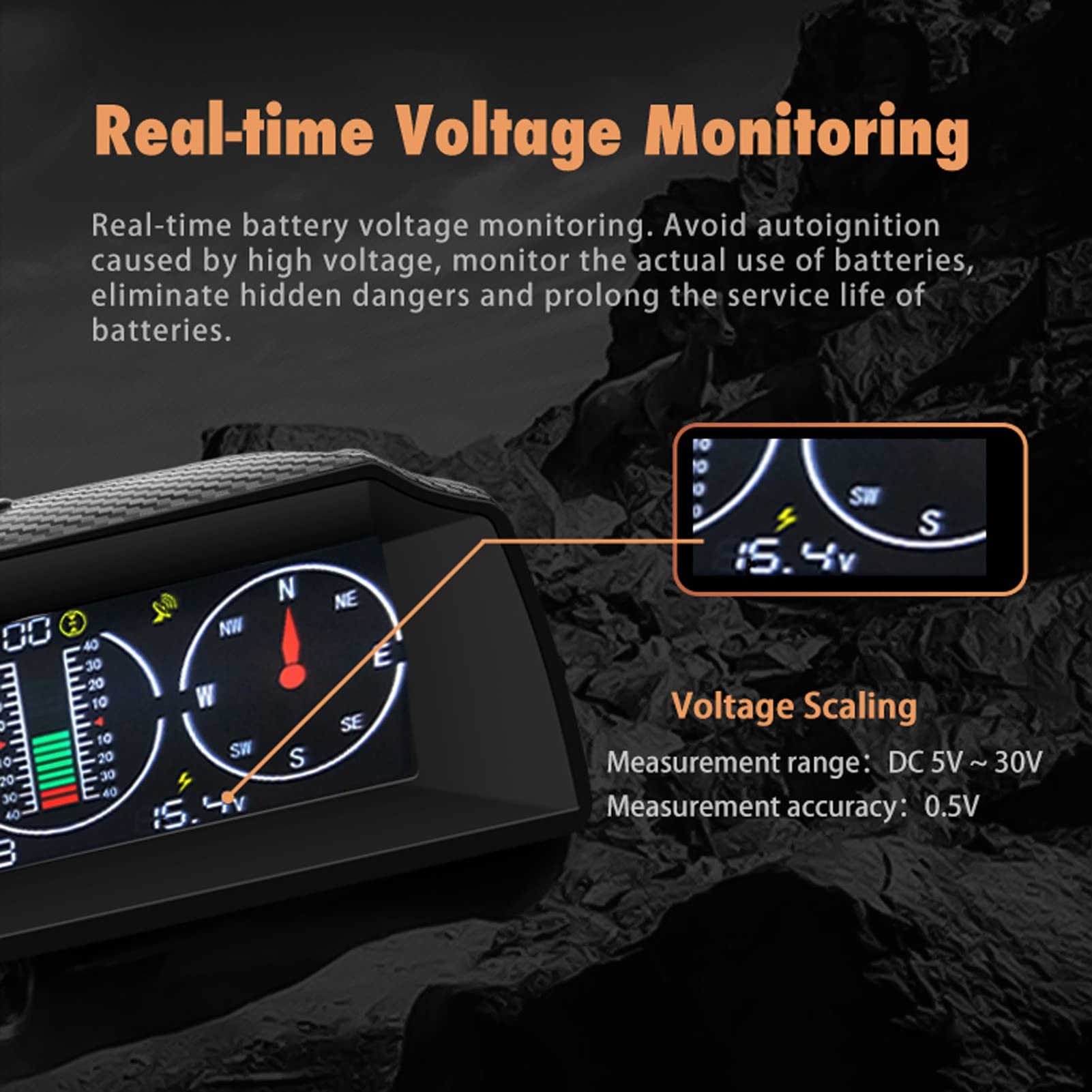 KIMISS Universal Smart Hud Display, ABS PC Car Escort GPS Satellite Speed ​​​​Time Speeding Alarm Funzione Display Bussola