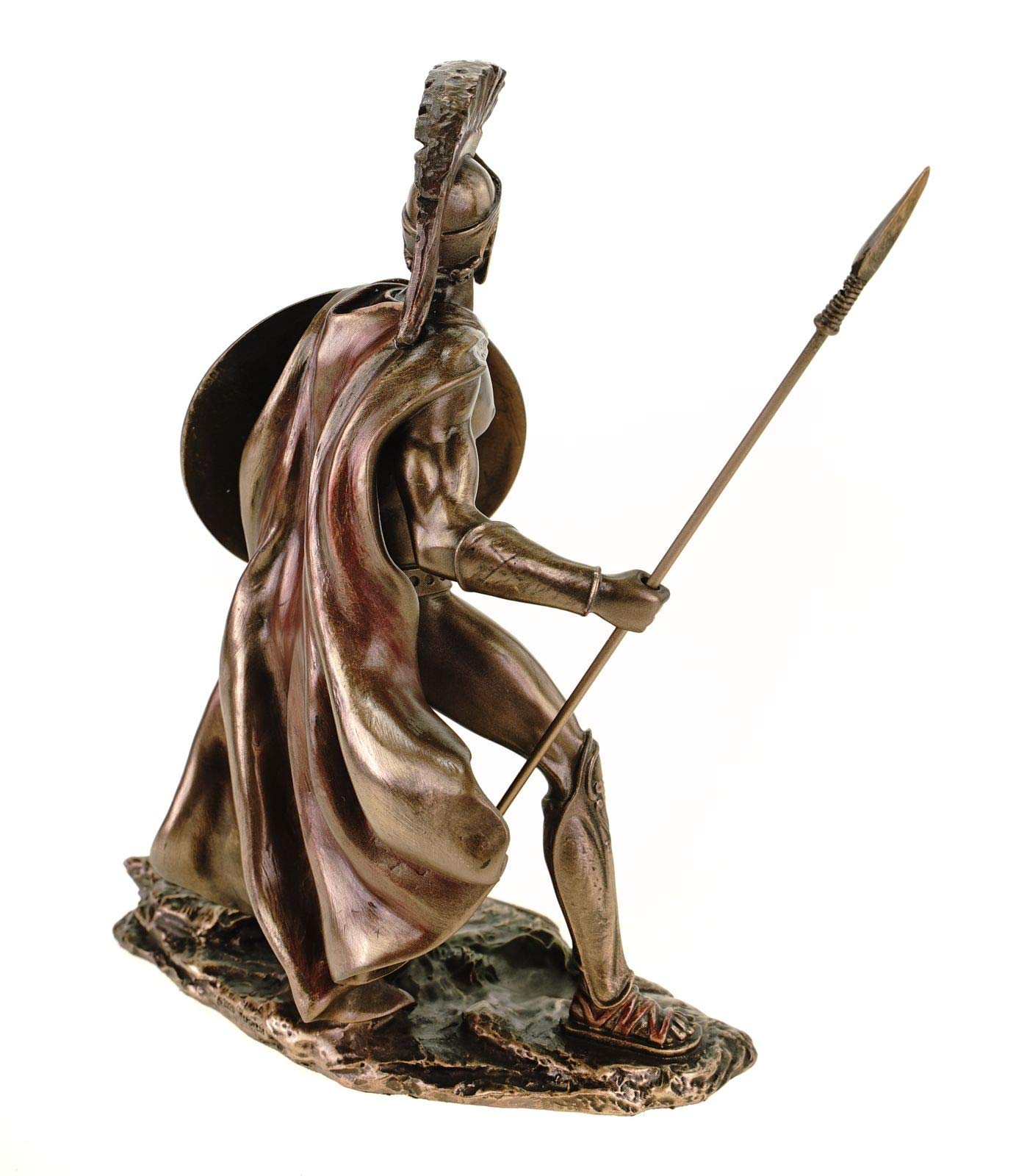 Veronese Leonidas mit Schild und Speer 19 CM Figura Feldherr Espartanos Bronceada