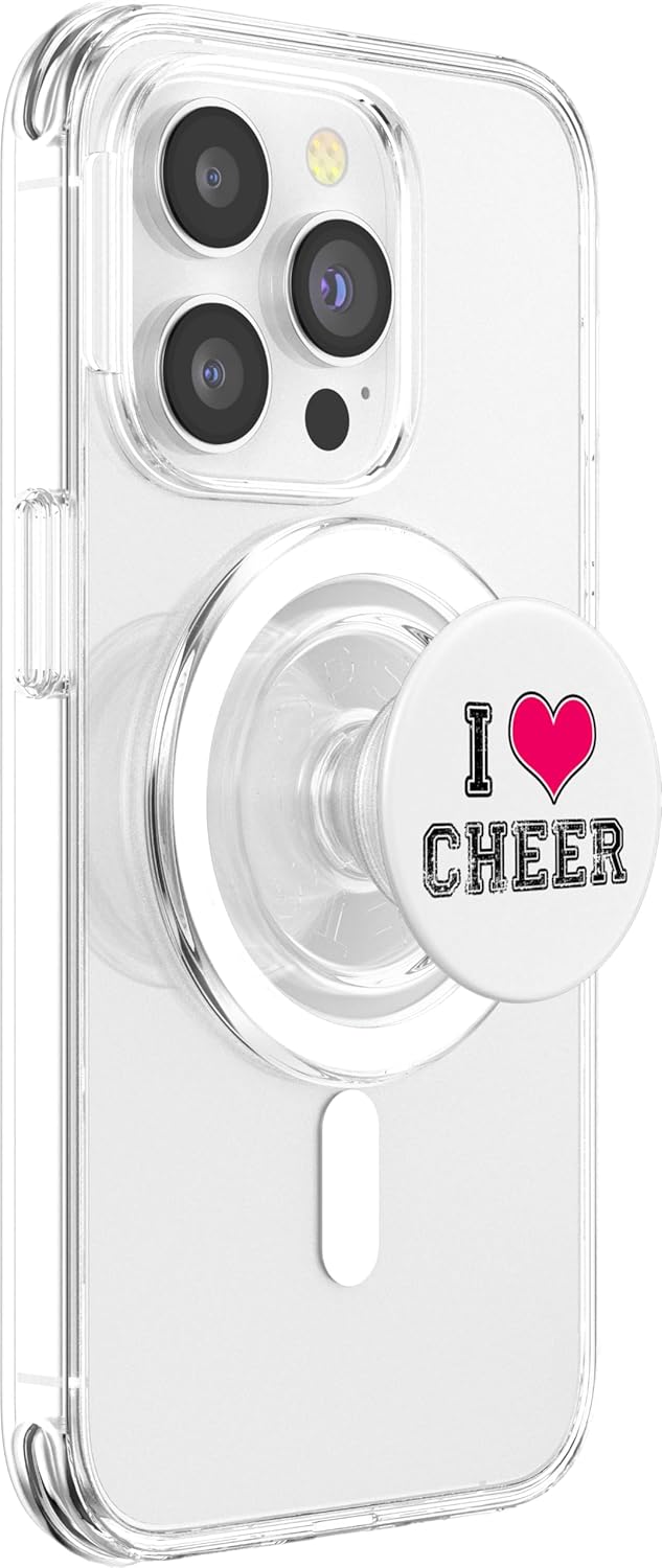 Cheerleading Gifts For Girls Cheerleader World I Love Cheer PopSockets MagSafe PopGrip for iPhone