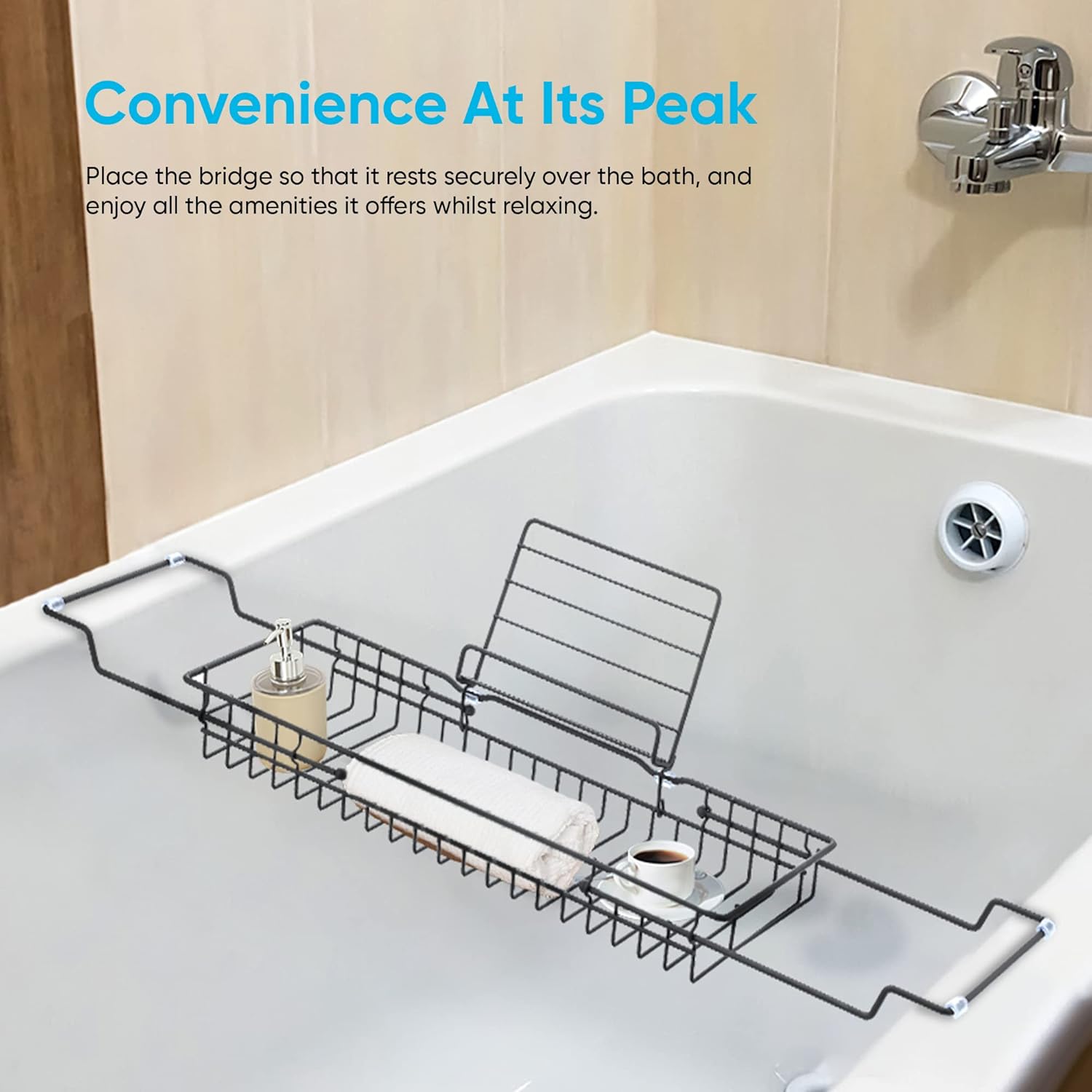 Over Bath Rack - Black