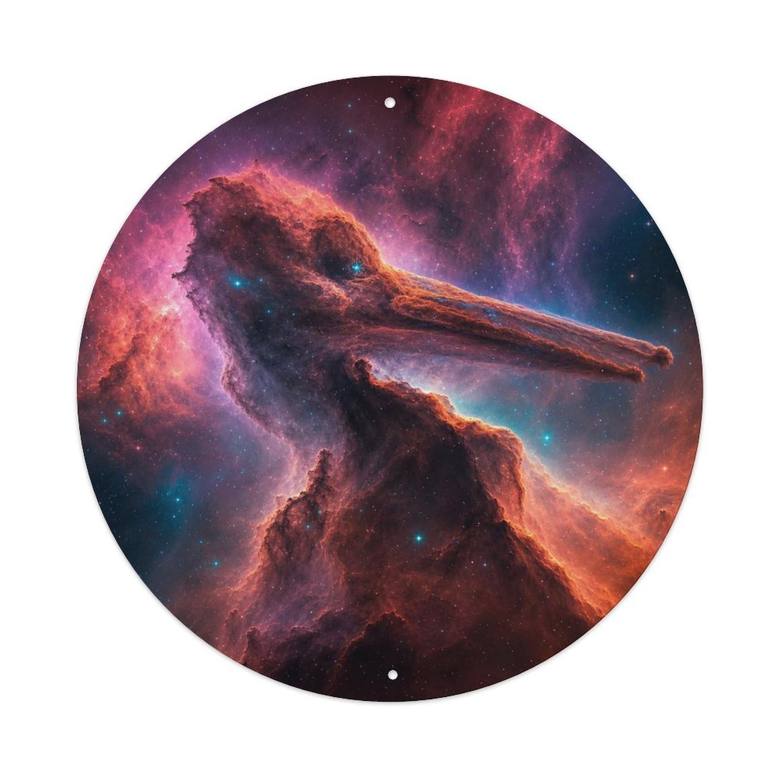 Odgynaw 8X8inch(20X20cm) Astronomy Pelican Nebula Cosmic Discovery Survey Space Metal Tin Sign
