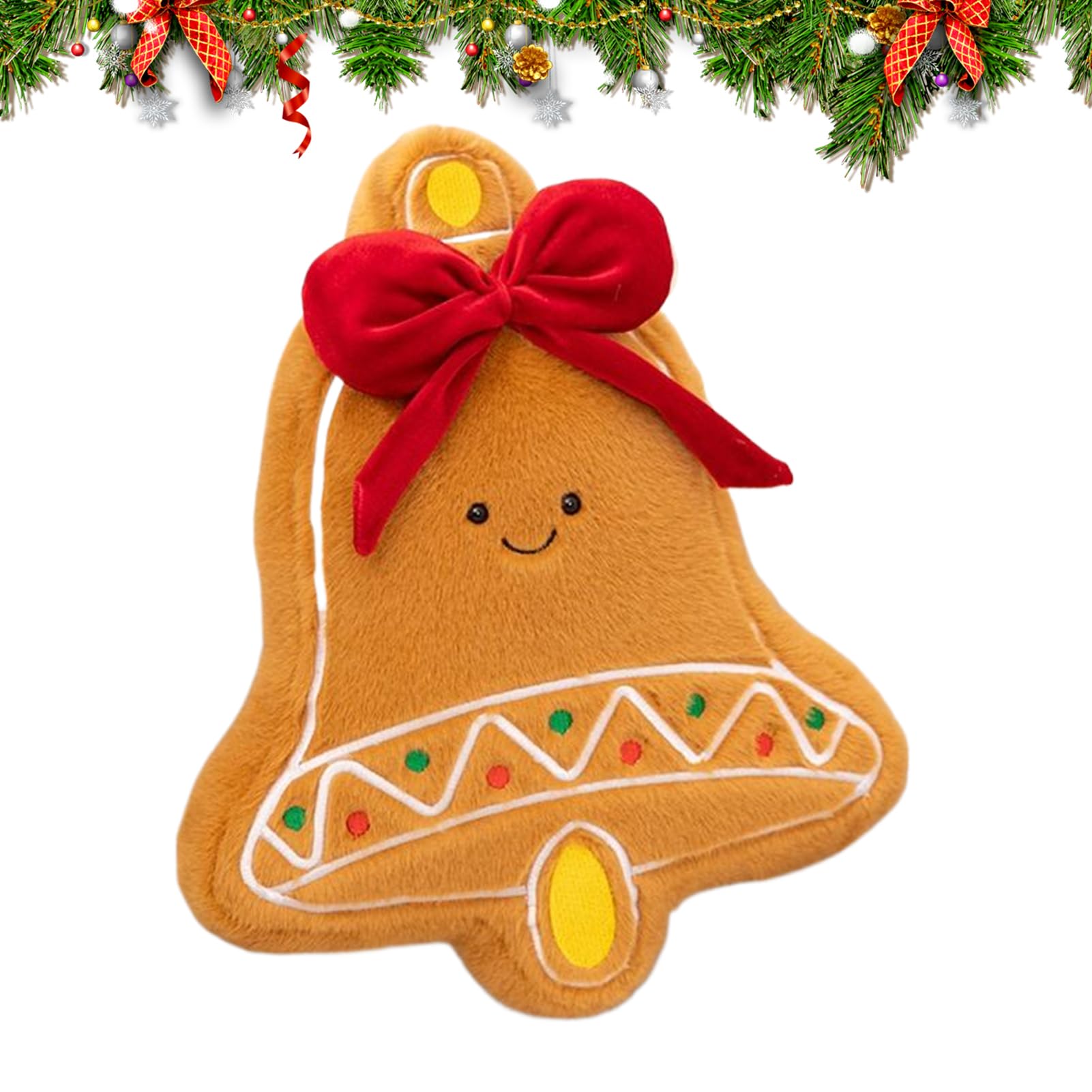 Coussin de Noël bonhomme de pain d'épice en peluche pour canapé