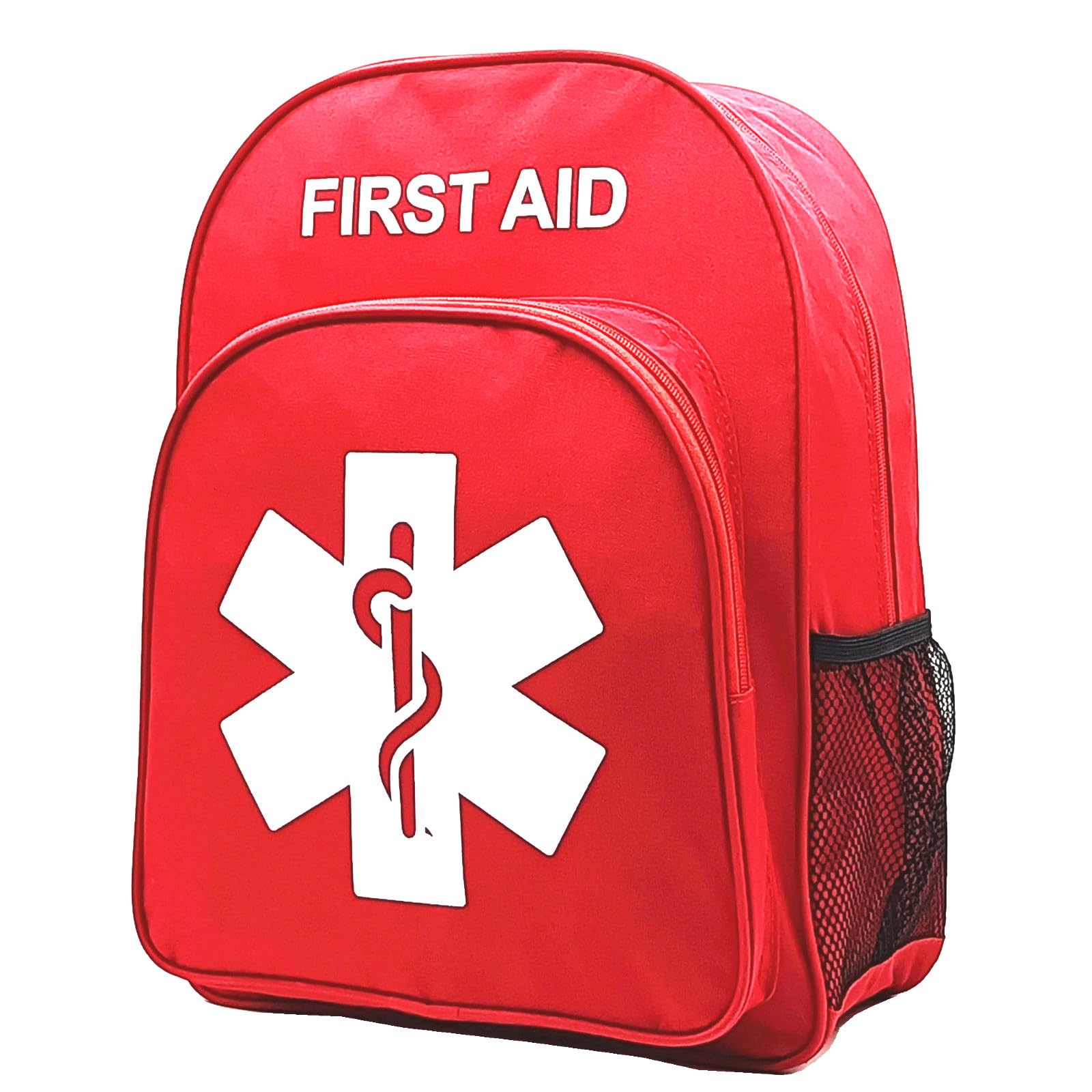 Red Emergency Bag First Aid Backpack Empty Medical First Aid Bags Treatment First Responder Trauma Bag for Hiking Outdoors Travel Camping Pet Dog Cat Daycare (Red qzwz)