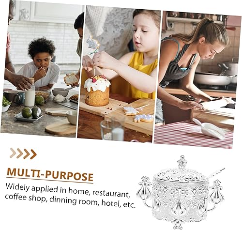 Miniatura 8 de ERINGOGO Tapa y cuchara de caramelo de aleación de zinc de lujo para latas de azúcar y condimentos de cocina