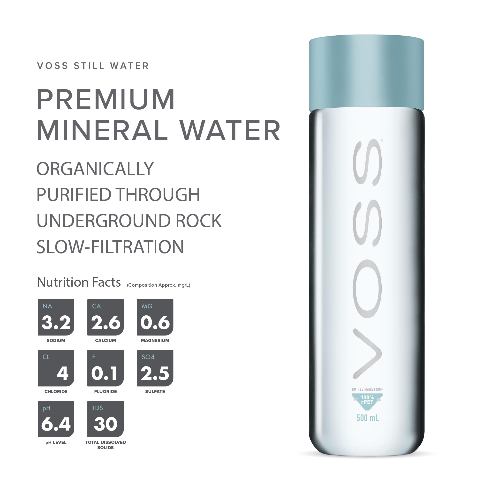 Voss Water Still 500 ml naturalna woda mineralna opakowanie 24 szt.