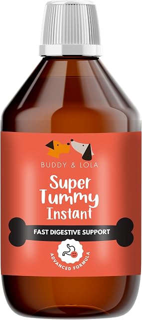 Buddy & Lola Super Tummy Instant - Dog Diarrhoea Treatment - 50 Servings - Fast-Acting Runny Poop Suspension for All Breeds, Sizes and Ages - Syringe Included
