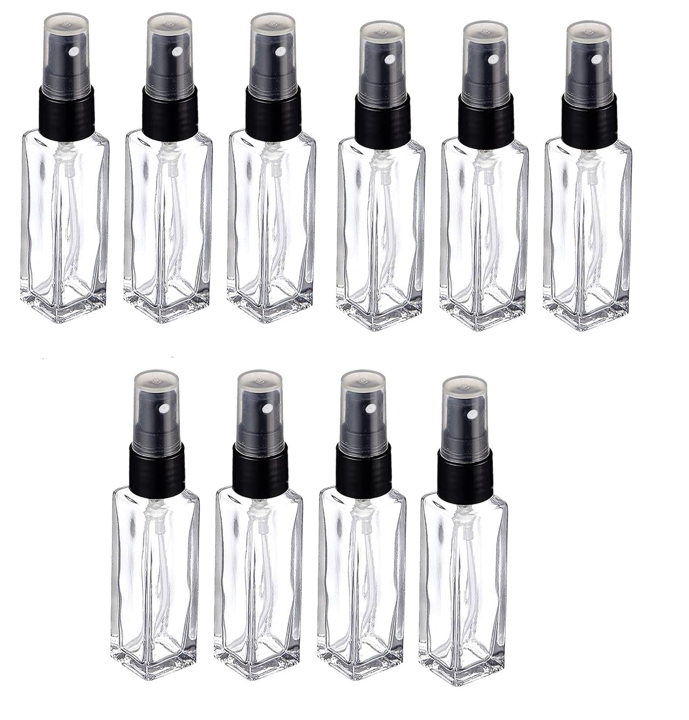 SHREE MAHA Refillable Perfume Clear Glass Bottles With Spray Pump For Perfume Essential Oils Aromatic Water Blend 8 ml Pack of 10 | Empty Spray Bottles-image-6