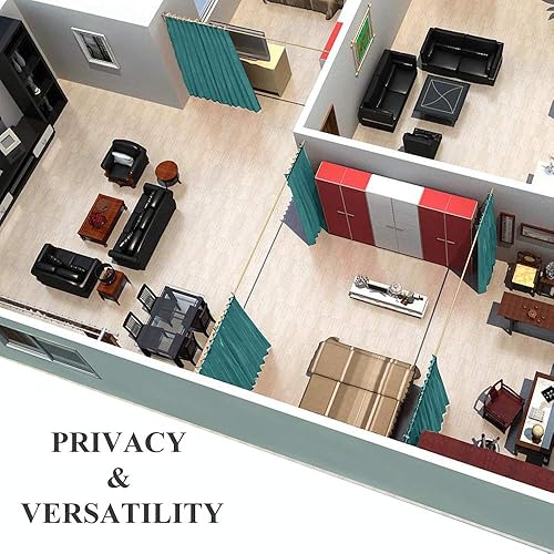 Vista 403 de NICETOWN - Cortina divisora que reduce el ruido para loft, habitación, sótano, hospital, clínica, laboratorio, cubículo, pantalla de privacidad