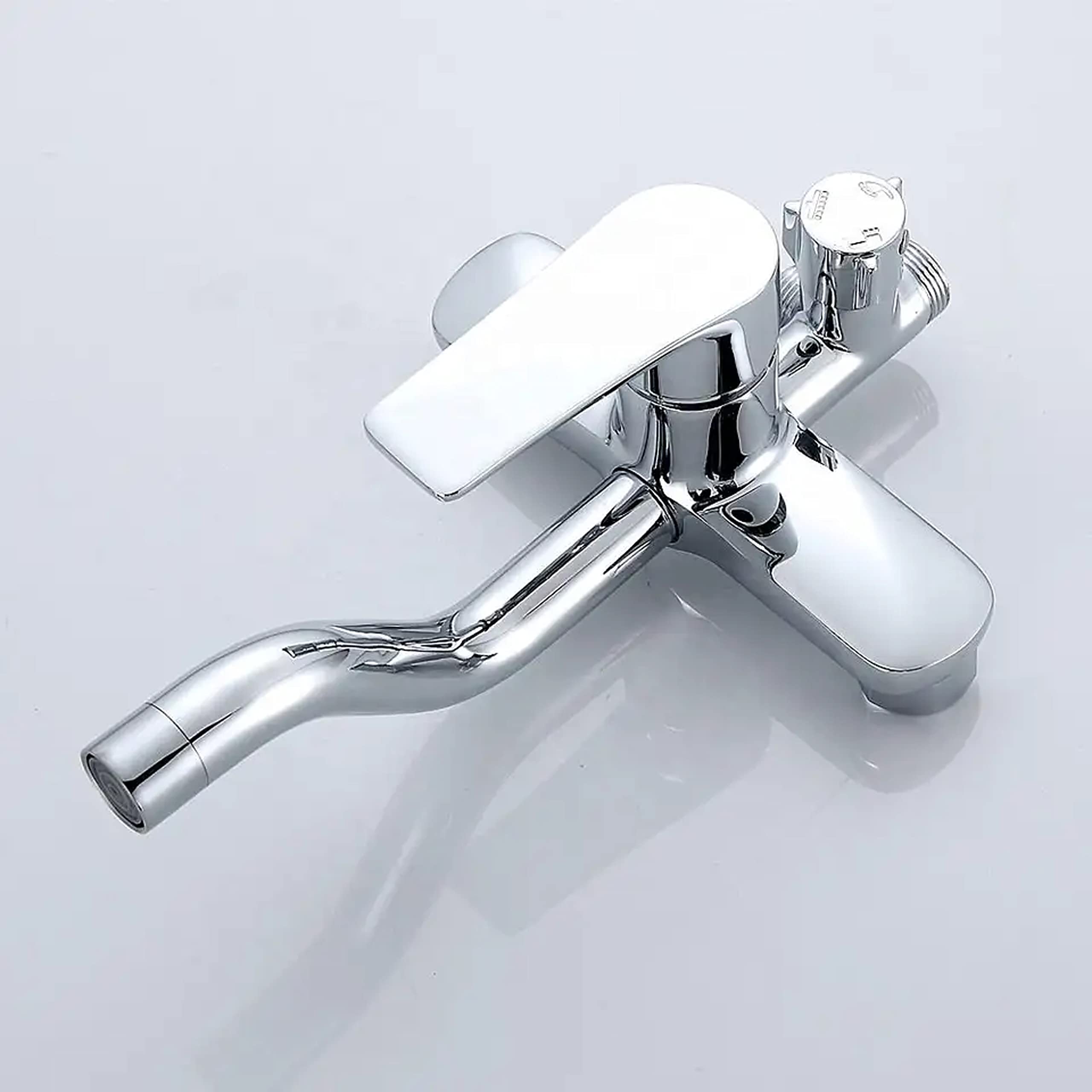 Plastic shower set mixer with rainfall shower head luxry bath faucet